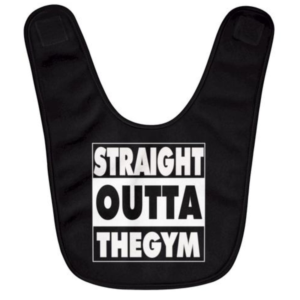 NEW Straight Outta The Gym Fleece Baby Bib #763556